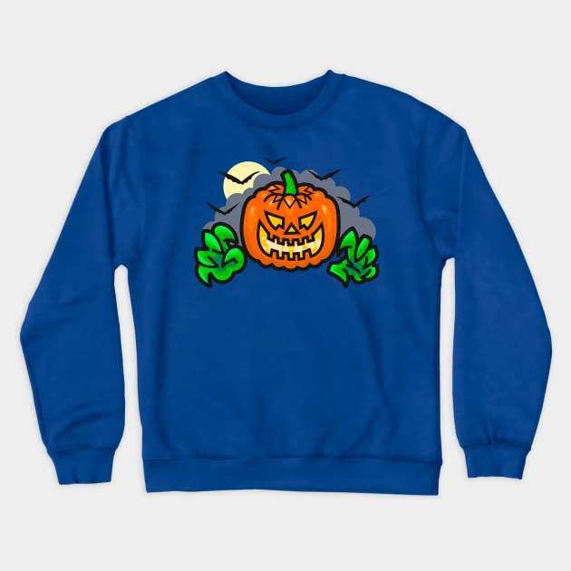 Varsity Pumpkinhead Crewneck Sweatshirt by DangerHuskie